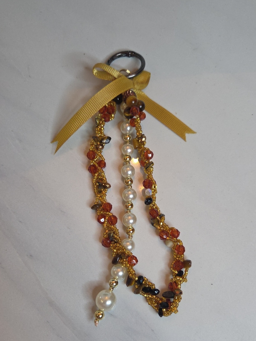 Beaded Pearl Bag Charm